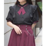 黒 | タイセットピンタックブラウス | axes femme