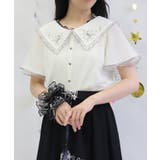 白 | ルミナスムーン刺繍ブラウス | axes femme