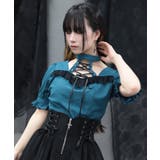 デコルテレースアップ半袖ブラウス | axes femme | 詳細画像11 