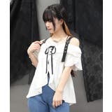 オフショルフレア袖トップス | axes femme | 詳細画像8 