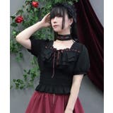 チョーカー付シャーリングブラウス | axes femme | 詳細画像11 
