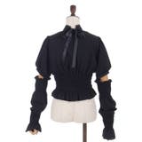 チョーカー付シャーリングブラウス | axes femme | 詳細画像14 