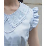 パール付薔薇刺繍ノースリブラウス | axes femme | 詳細画像10