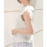 パール付薔薇刺繍ノースリブラウス | axes femme | 詳細画像2