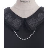 パール付薔薇刺繍ノースリブラウス | axes femme | 詳細画像22