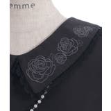 パール付薔薇刺繍ノースリブラウス | axes femme | 詳細画像23
