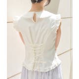 パール付薔薇刺繍ノースリブラウス | axes femme | 詳細画像3
