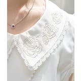 パール付薔薇刺繍ノースリブラウス | axes femme | 詳細画像6