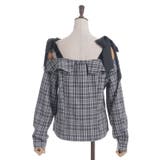 チェックオフショルリボンプルオーバー | axes femme | 詳細画像13 