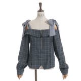 チェックオフショルリボンプルオーバー | axes femme | 詳細画像17 