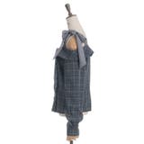 チェックオフショルリボンプルオーバー | axes femme | 詳細画像18 