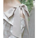 チェックオフショルリボンプルオーバー | axes femme | 詳細画像5 