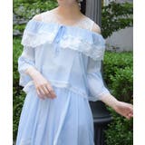 配色レース楊柳フリルブラウス | axes femme | 詳細画像4 
