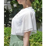 フレア袖ドットドビーBL | axes femme | 詳細画像2