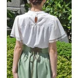 フレア袖ドットドビーBL | axes femme | 詳細画像3