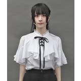 レースアップラッフルブラウス | axes femme | 詳細画像4