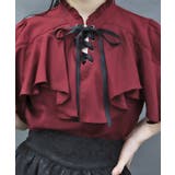 レースアップラッフルブラウス | axes femme | 詳細画像5