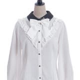 シャドーストライプフリルブラウス | axes femme | 詳細画像12 