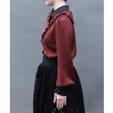 シャドーストライプフリルブラウス | axes femme | 詳細画像2 