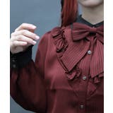 シャドーストライプフリルブラウス | axes femme | 詳細画像5 