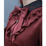 シャドーストライプフリルブラウス | axes femme | 詳細画像7 