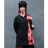 赤 | マーブルバイカラーシャツ | axes femme