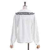 クロス刺繍ビッグ襟ブラウス | axes femme | 詳細画像14 