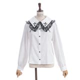 クロス刺繍ビッグ襟ブラウス | axes femme | 詳細画像16 