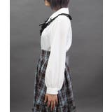 クロス刺繍ビッグ襟ブラウス | axes femme | 詳細画像2 