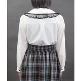 クロス刺繍ビッグ襟ブラウス | axes femme | 詳細画像3 