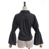 フレア袖レースアップブラウス | axes femme | 詳細画像24 