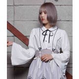 フレア袖レースアップブラウス | axes femme | 詳細画像4 