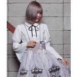 白 | フレア袖レースアップブラウス | axes femme