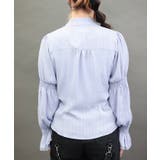 シャーリングボウタイブラウス | axes femme | 詳細画像3 