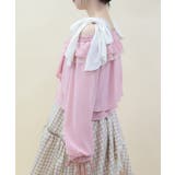 オフショルシフォンブラウス | axes femme | 詳細画像2 