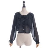 オフショルシフォンブラウス | axes femme | 詳細画像22 