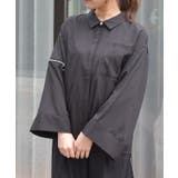 黒 | ジップスリーブシャツ | axes femme