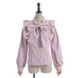 配色ピコレースボウタイブラウス | axes femme | 詳細画像16 