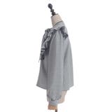 配色ピコレースボウタイブラウス | axes femme | 詳細画像9 