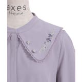 ローズ刺繍ビッグカラーブラウス | axes femme | 詳細画像11