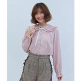 ピンク | ハートチュールビッグ襟ブラウス | axes femme