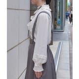 カメオループタイ付フリルブラウス | axes femme | 詳細画像2