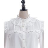 スタンドカラーフリルブラウス | axes femme | 詳細画像15