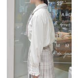 チェック柄ネクタイ付きブラウス | axes femme | 詳細画像4