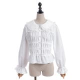 シャーリングフリル丸襟ブラウス | axes femme | 詳細画像12 