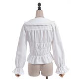 シャーリングフリル丸襟ブラウス | axes femme | 詳細画像14 