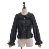 シャーリングフリル丸襟ブラウス | axes femme | 詳細画像4 