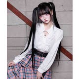 白 | ハートチャームフリルブラウス | axes femme