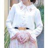 生成り | 金木犀刺繍襟ブラウス | axes femme