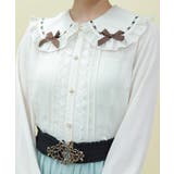チョコレートリボン丸襟ブラウス | axes femme | 詳細画像4